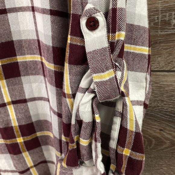 UG APPAREL Women’s 2X Boyfriend Plaid Flannel Button Down Shirt Arizona State - Picture 6 of 10